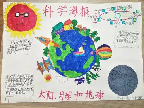 "读书破万卷,下笔如有神"——泗洪县实验小学三年级科学主题海报制作
