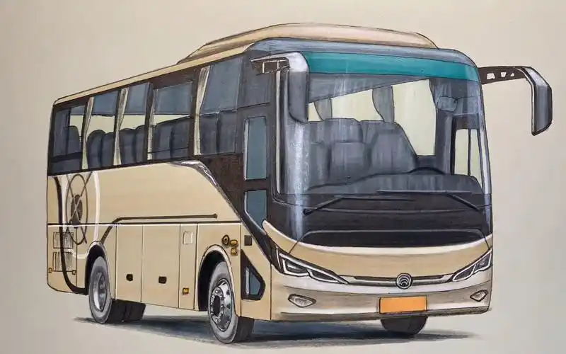 手绘宇通c9长途大巴车,喜欢吗