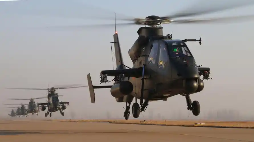multi-type helicopters set out for flight training