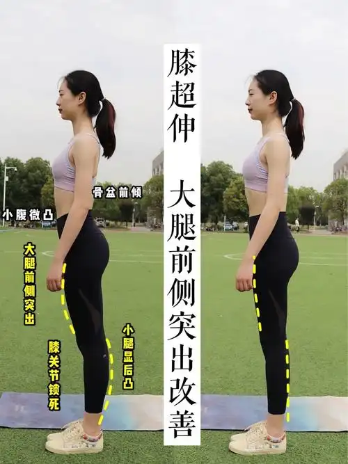 形体美学膝超伸大腿前侧突出腿形改善教程让腿变直