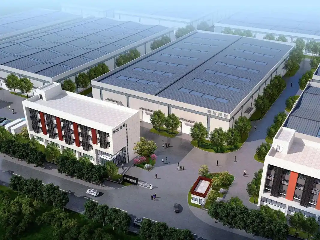 夏友纱窗生产基地效果图,占地1.3万平方,生产车间和综合楼1 - 抖音