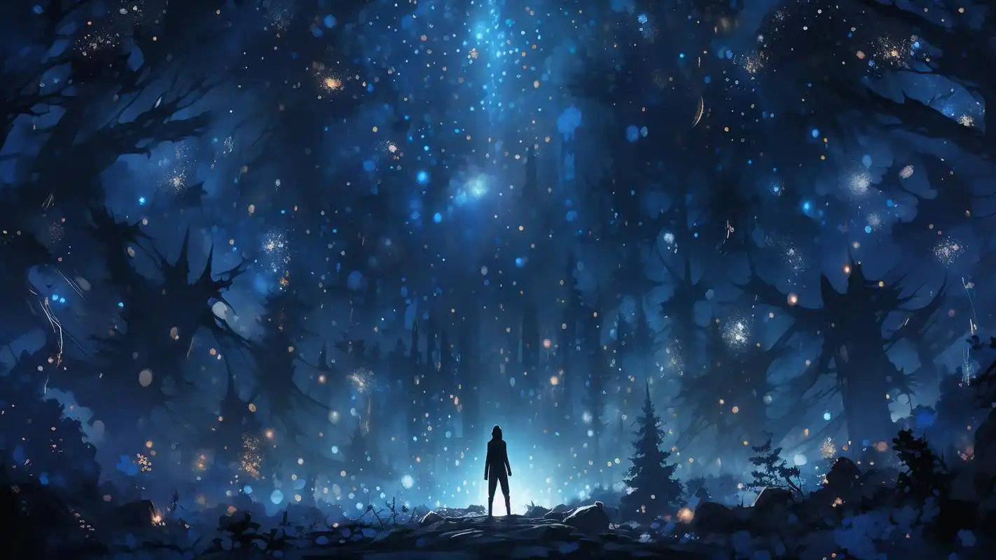 90惊艳蓝色星空壁纸合集90