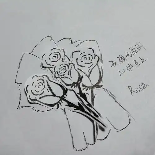 rose.#玫瑰花 #手绘 #fyp  - 抖音