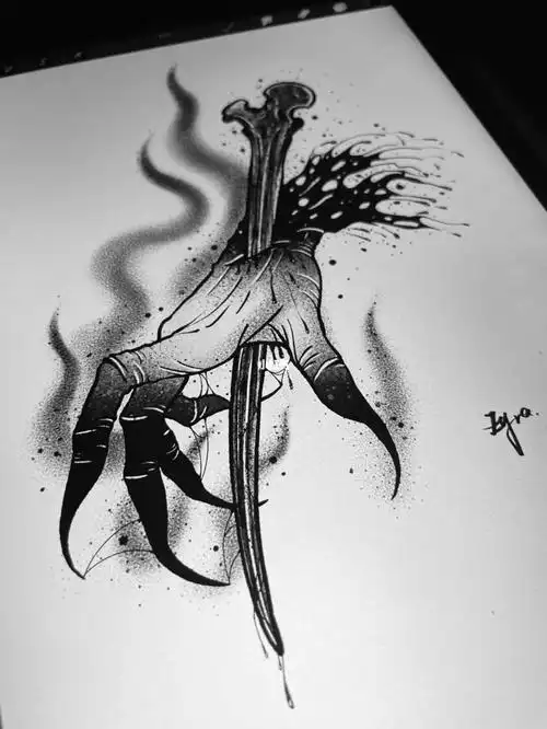 暗黑恶魔纹身手稿tattoo手稿