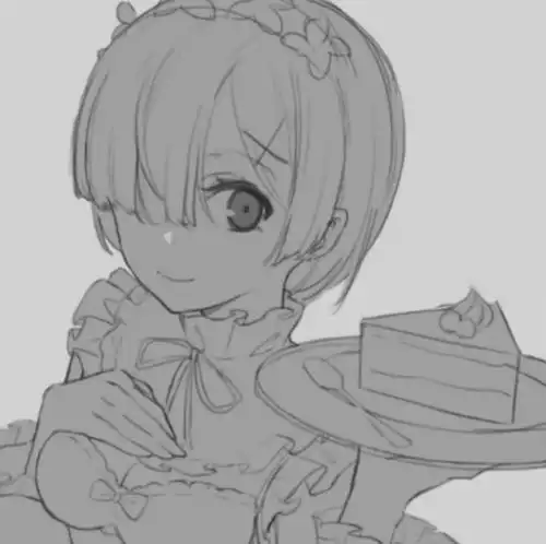 刚接触板绘怎么画人物头像零基础动漫蕾姆头像画法教程