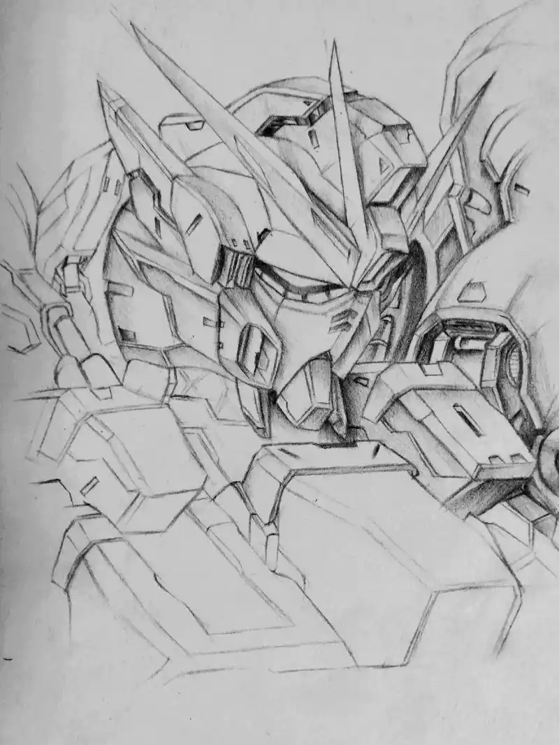 画画 #手绘 #铅笔画 #高达@dou 小 - 抖音