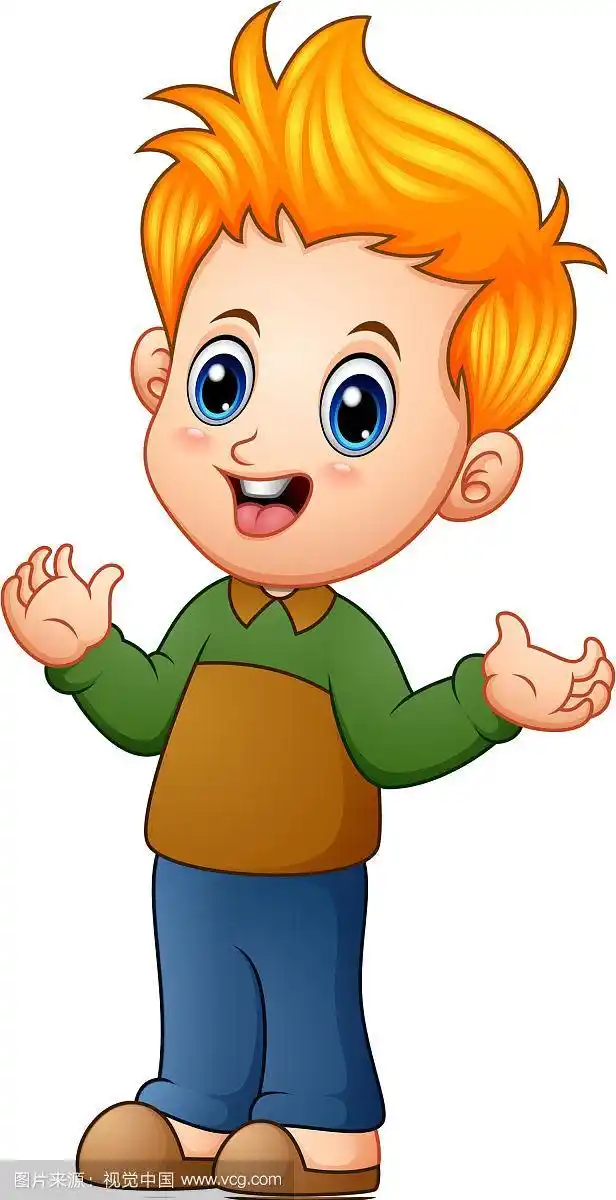 可爱小男孩卡通