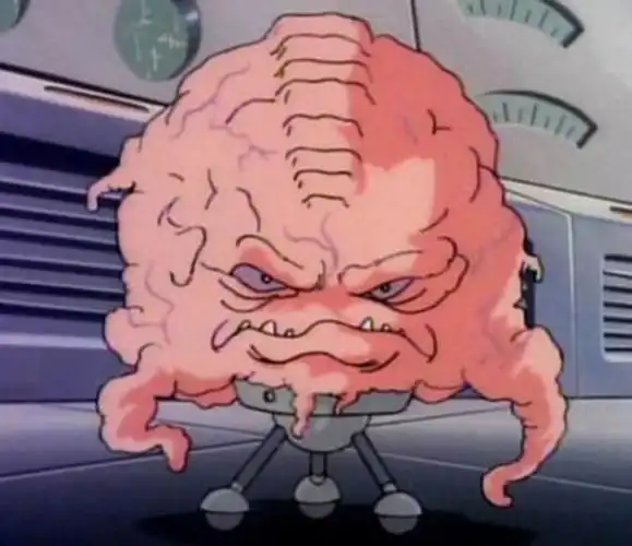 图中是动画片《忍者神龟》中的反派角色"朗格