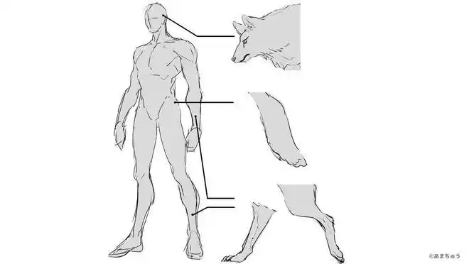 绘画新手怎么画兽设教你帅气狼人兽设画法教程