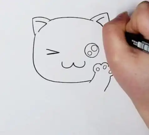 小猫咪简笔画儿童简笔画小猫咪简笔画可爱带颜色画法