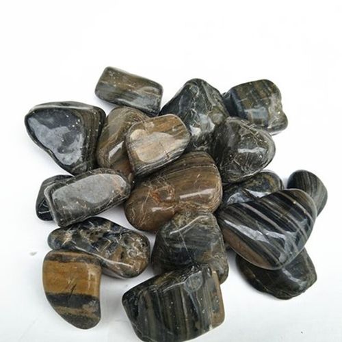 园艺鹅卵石雨花石五彩石盆栽水培植物鱼缸装饰小石头白色小石子 条