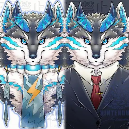 狼设立绘兽人衣服配件