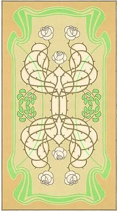 手绘藤蔓荆棘玫瑰花的长幅古典花纹