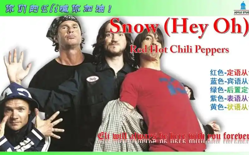 snow hey oh red hot chili peppers 红辣椒乐队 这个贝斯真是一绝