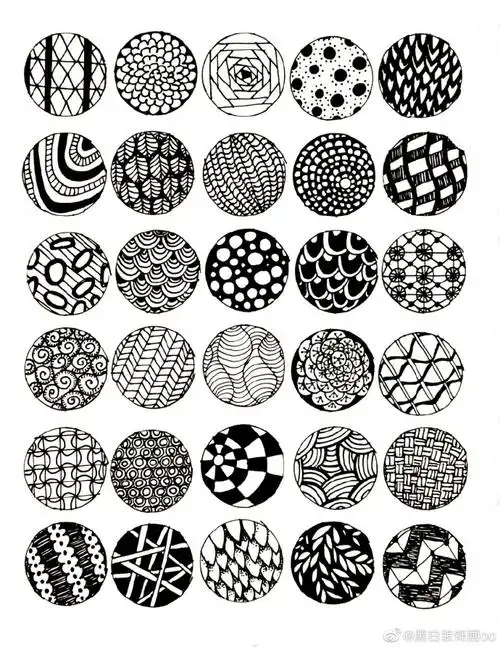 黑白装饰画##儿童画素材##线描##儿童画线描课资料##儿童线描画