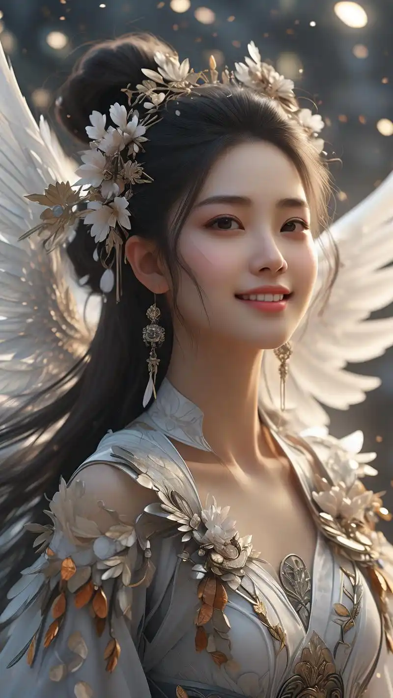 这些天使壁纸真的太美啦94每一张都充满了梦幻与神秘的气息,仿佛让