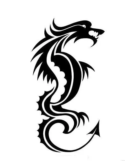 龙图腾手稿龙图腾主题的14款纹身手稿图案