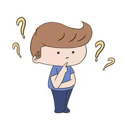 卡通呆萌问号男孩原创人物素材