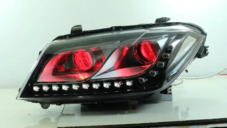 长城哈弗h2大灯总成改装led双光透镜恶魔眼前大灯