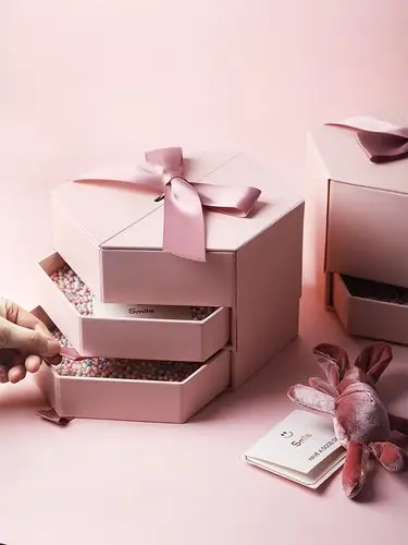 礼品盒空盒精美口红礼盒流行球包装盒韩版创意ins小号少女心盒子好不