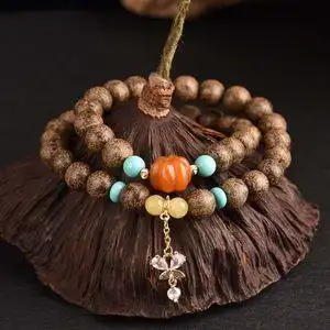 老料沉香蜜蜡手串图片