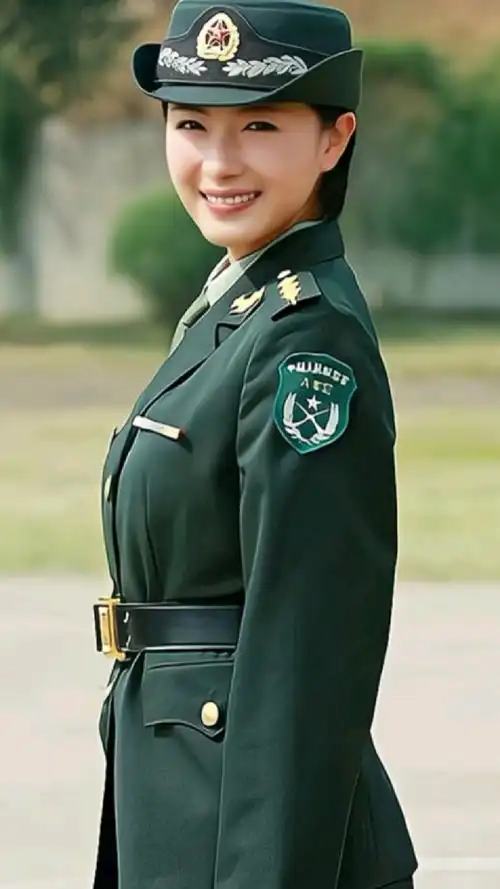 万茜是大美女,穿着军装霸气十足,光彩照人!