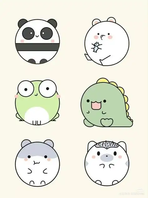 简笔画可爱小动物简笔画可爱小动物呆萌女孩可爱的小动物简笔画素材手