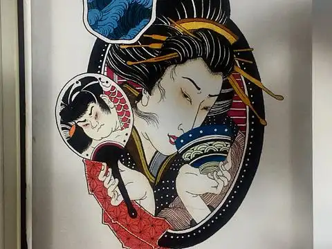 老传统纹身手稿