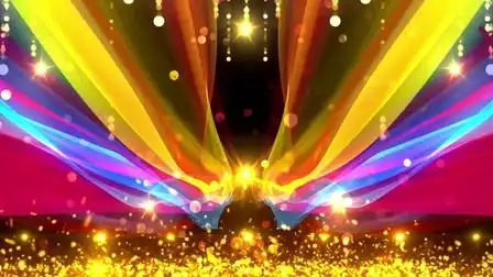 大气彩绸粒子开场时尚颁奖晚会led大屏幕背景视频素材