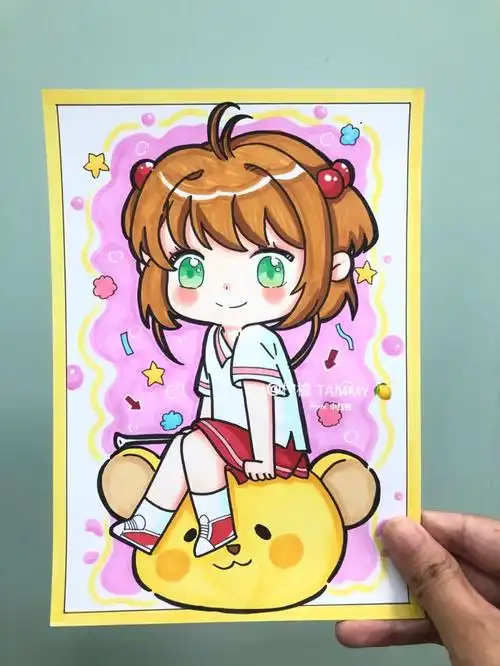 动漫手绘  #动漫  #动漫临摹卡  #百变小樱  #动漫头像  #线稿