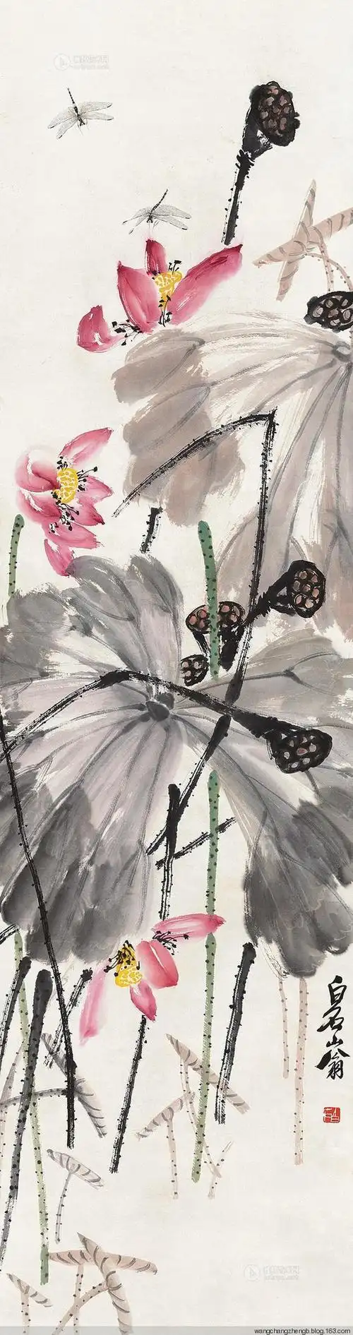 齐白石 荷花作品欣赏 - 好网角收藏夹