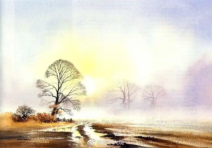 英国画家david bellamy风景水彩画专辑-1david bellamy 擅长画山峦和