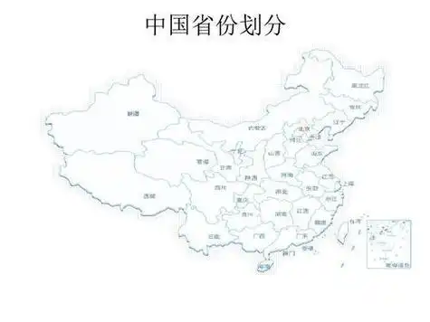中国各省份地图简笔画