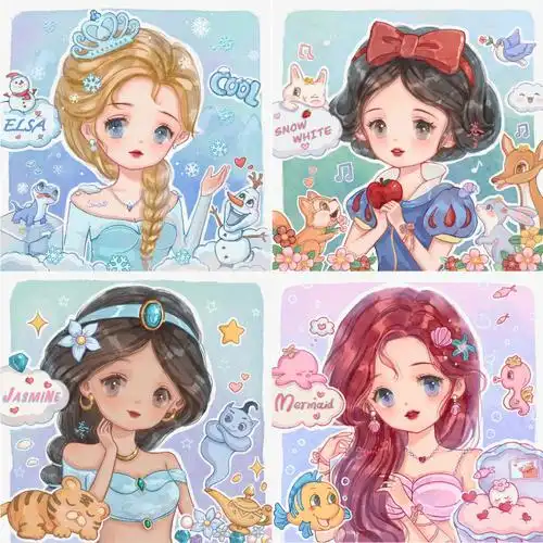 78q版迪士尼公主闺蜜头像