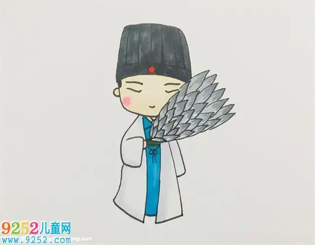 诸葛亮画像怎么画历史名人简笔画