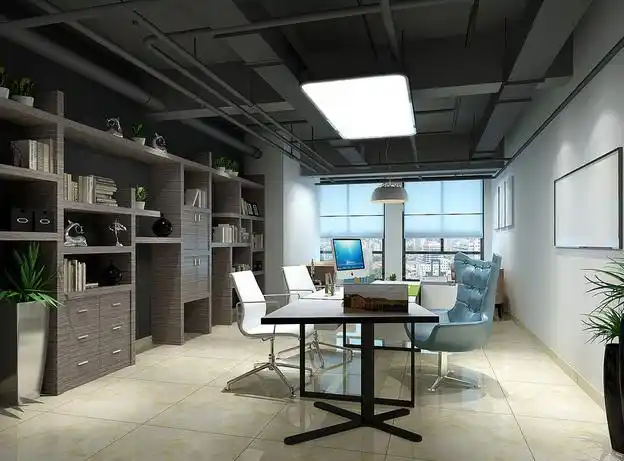 70平米现代简约风格密集式办公室吊顶设计