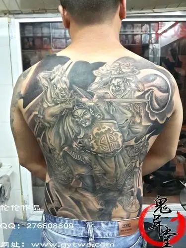 合肥鬼异堂纹身秀图吧:钟馗纹身 五鬼进财纹身 整背纹身