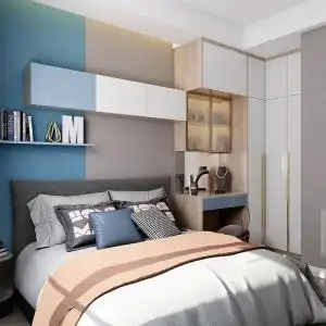 好莱客梳妆台极简轻奢卧室衣柜转角衣柜多功能储物小户型定制家具