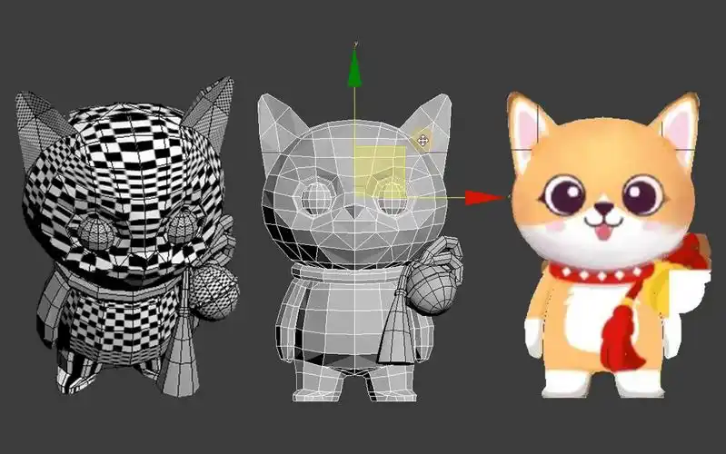 3dmax建模教程:动物模型"猫"新手必学, 简单入门布线技巧教学