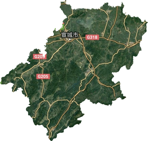 宣城市高清卫星地图