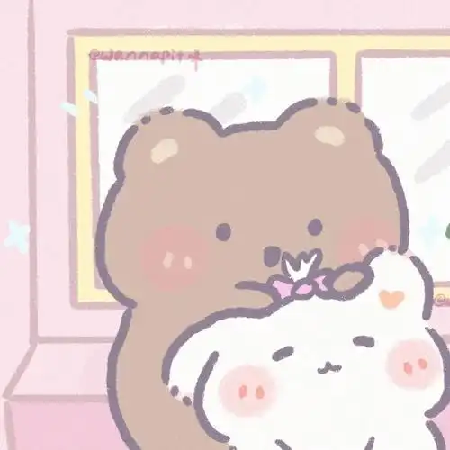 自画给你扎个小揪揪熊兔情头