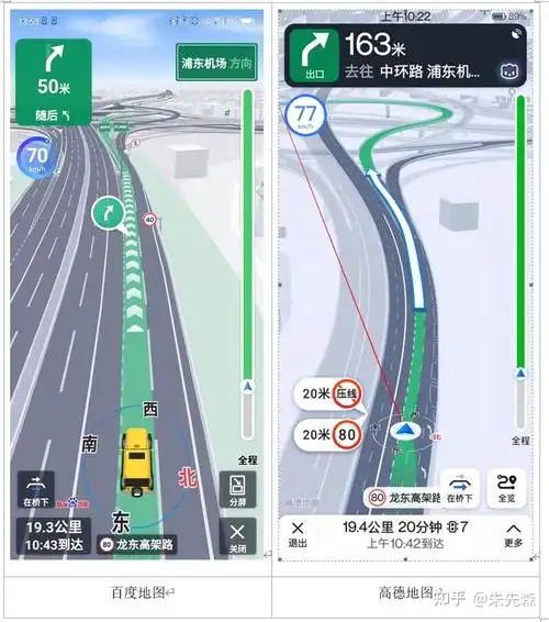 高德百度车道级导航竞品分析