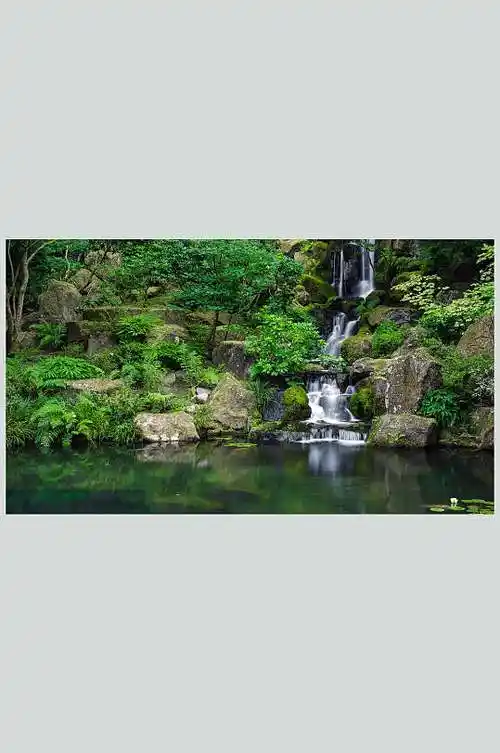 山泉瀑布摄影图