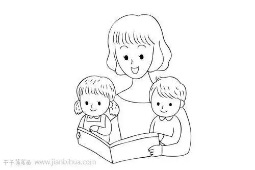 妈妈抱小孩的简笔画图片母亲和孩子的画法拥抱我的妈妈幼儿母亲节简