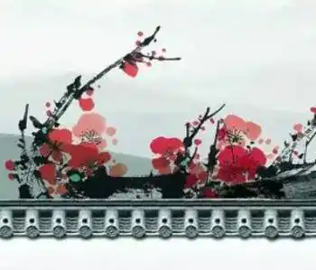 一枝红杏出墙来图简笔画