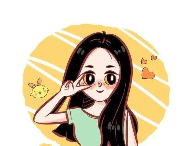 卡通头像女生简单呆萌手绘图片可爱又好看