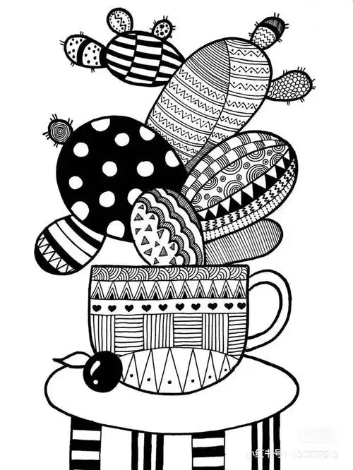 50种创意线描,用简单的笔画出超精美的画作,颜值好看又耐看