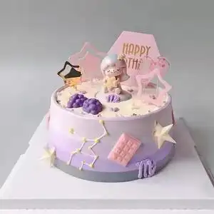 抖音网红ins星座处女座女生女神仙女生日蛋糕全国配送