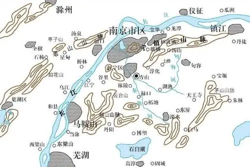 南京山系水系分布图