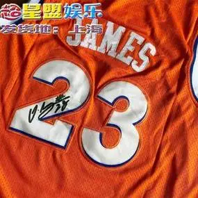 标价出!勒布朗詹姆斯亲笔签名骑士队篮球服球衣cx_阿里巴巴找货神器